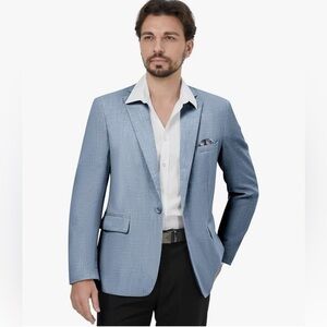 MAGE MALE Men's Slim Fit Blazer Jackets Suit One Button, Lightweight  Size 3XL